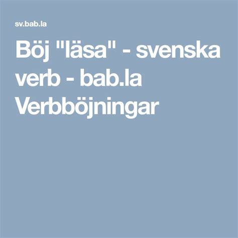 Böj "uppmärksamma" svenska verb  Verbböjningar